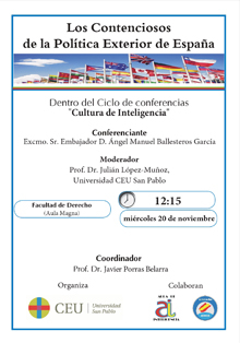 Conferencia ‘Los contenciosos de la política exterior de España’